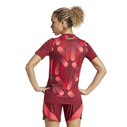 Burgundy - Back - Adidas Womens-Ladies 2025 Germany DFB Away Shirt