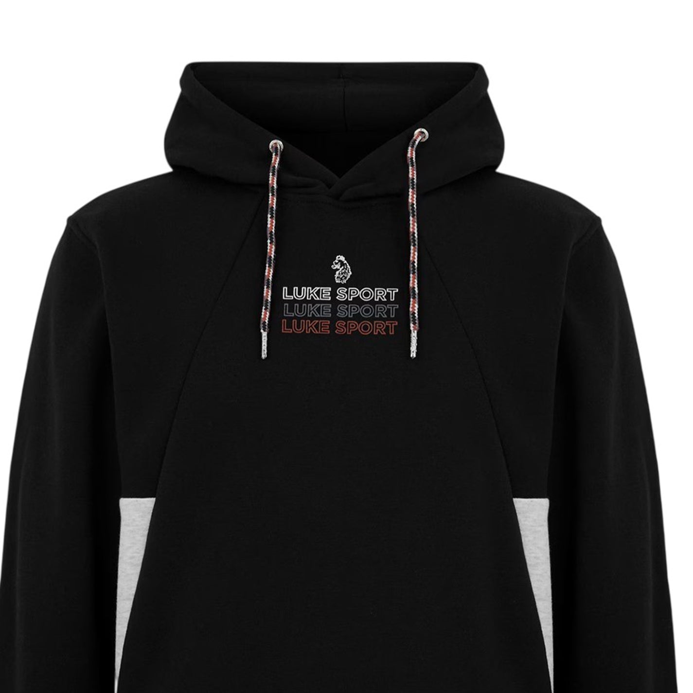 Jet Black - Side - Luke Mens Munich Lettering Print Hoodie