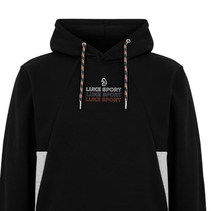 Jet Black - Side - Luke Mens Munich Lettering Print Hoodie