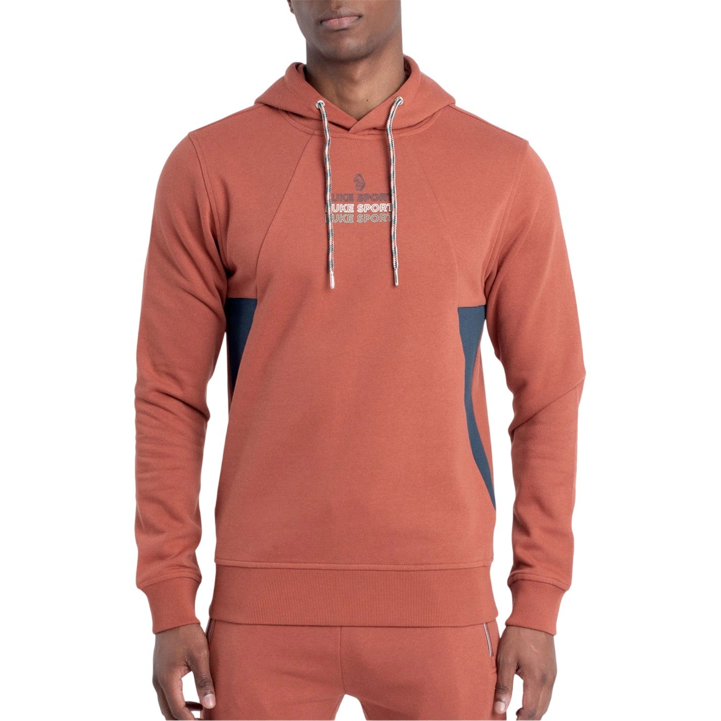 Cinnamon - Front - Luke Mens Munich Lettering Print Hoodie