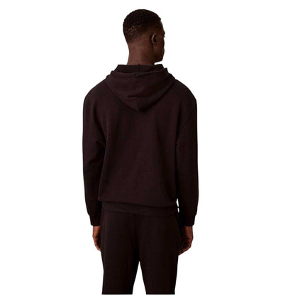 Black - Back - Calvin Klein Mens Logo Terrycloth Hoodie
