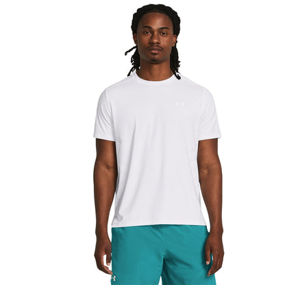 White - Side - Under Armour Mens Launch Elite T-Shirt