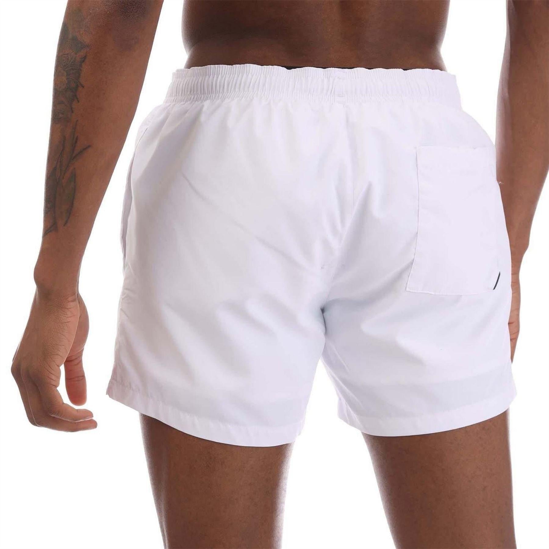 White - Back - Hugo Mens Abas Swim Shorts