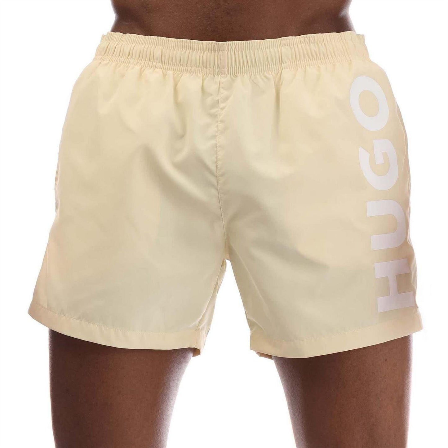 Yellow - Front - Hugo Mens Abas Swim Shorts