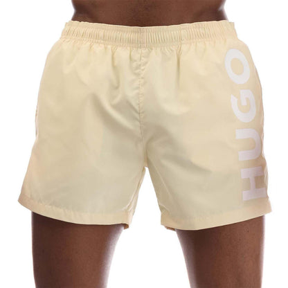 Yellow - Front - Hugo Mens Abas Swim Shorts