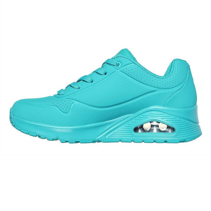 Turquoise - Side - Skechers Womens-Ladies Uno Trainers