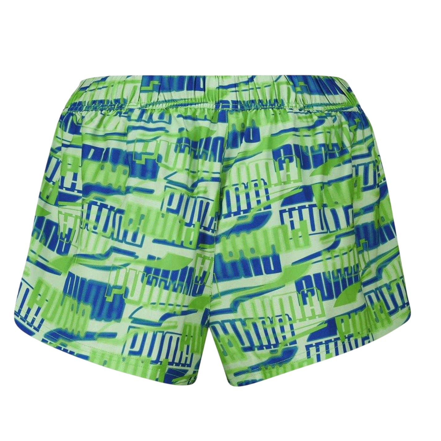 Green - Back - Puma Womens-Ladies Woven Repeat Logo Swim Shorts