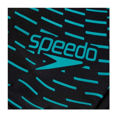 Black-Green - Side - Speedo Mens Medley Logo Swim Shorts