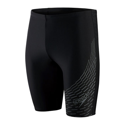 Black-Grey - Front - Speedo Mens Medley Logo Swim Shorts