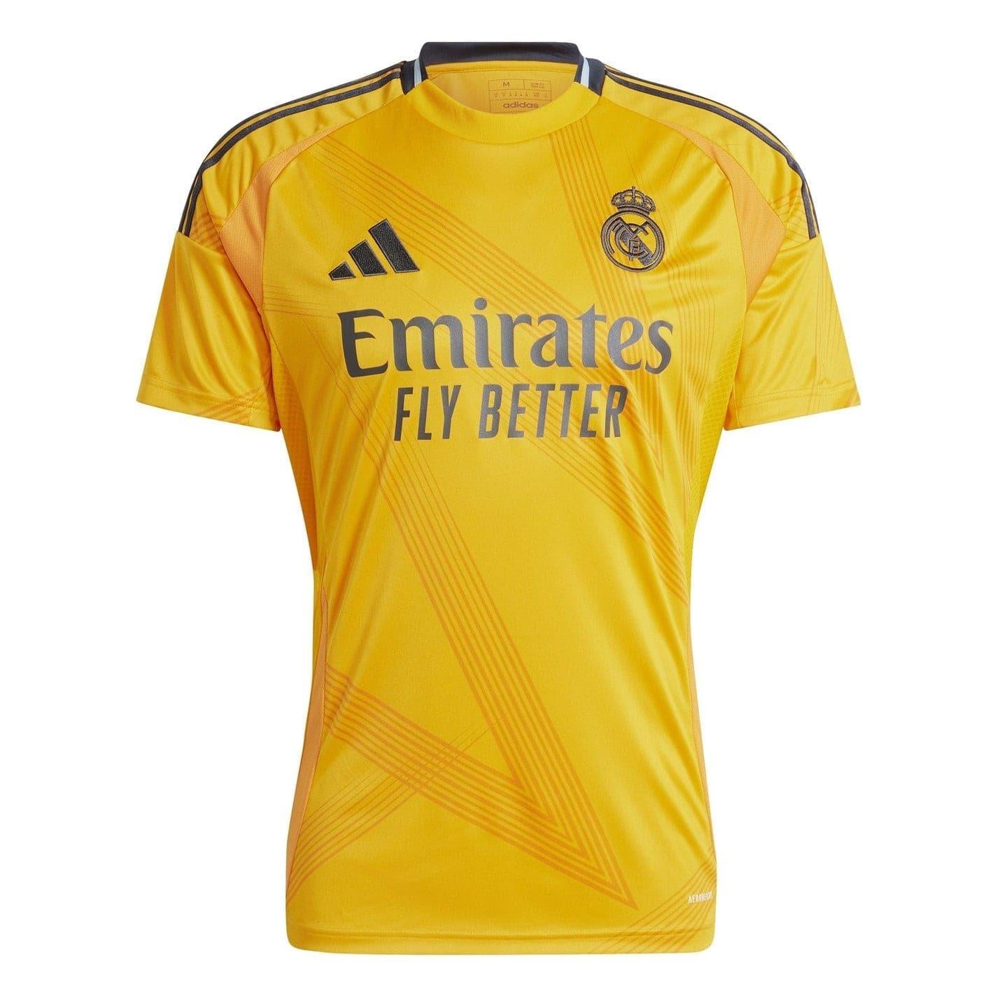 Orange - Front - Adidas Mens 2024-2025 Real Madrid CF Away Shirt