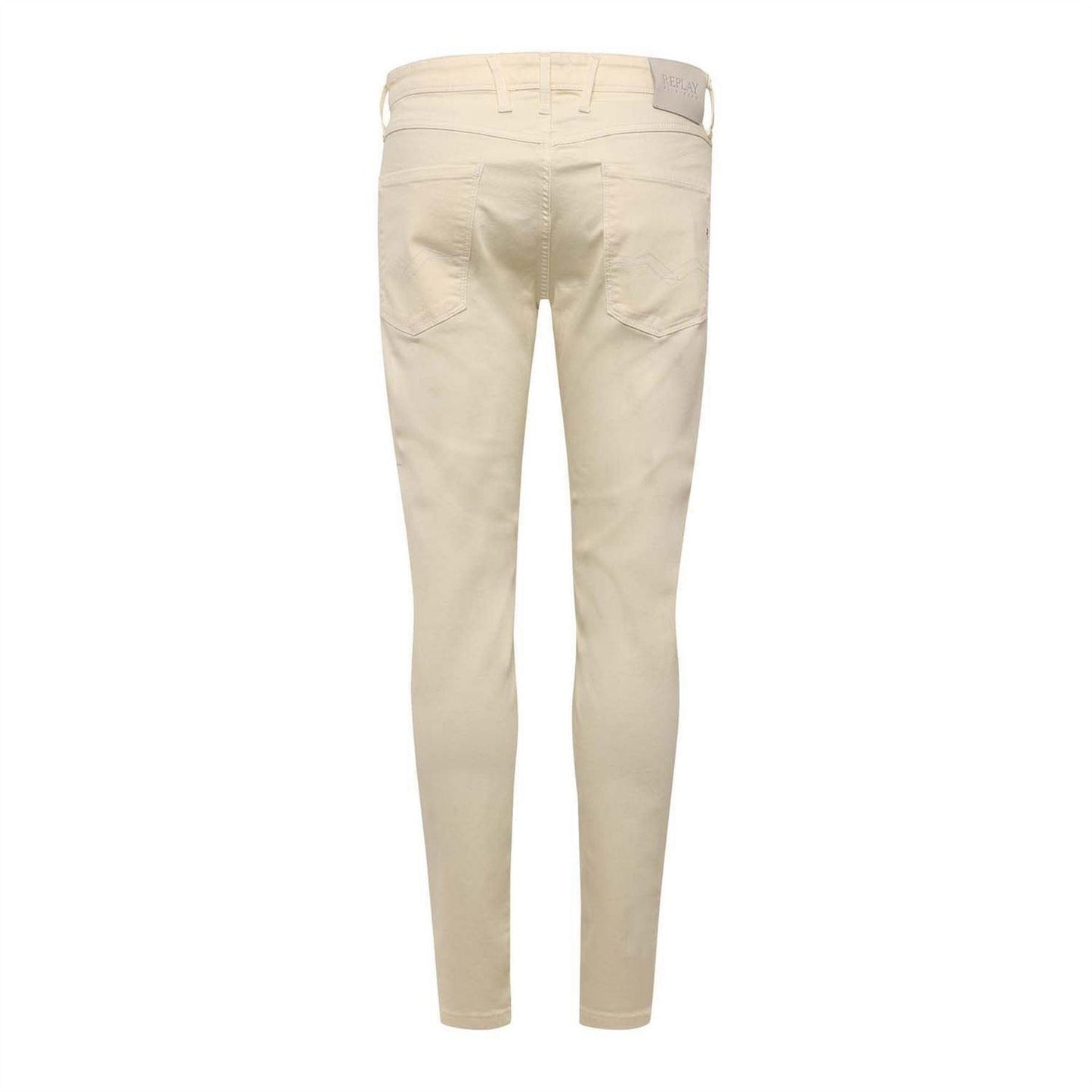 White - Back - Replay Mens Cotton Blend Slim Jeans