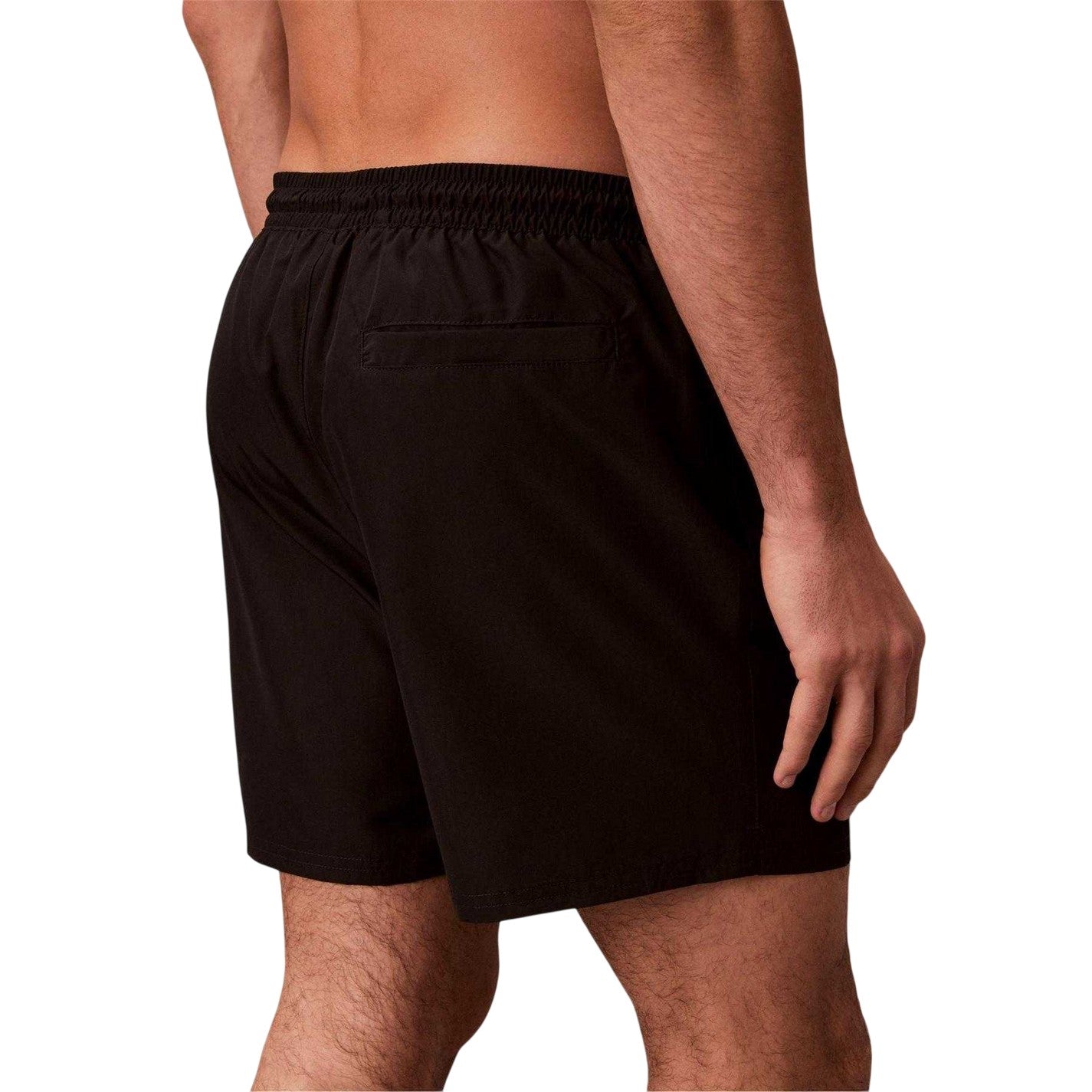 Black - Back - Calvin Klein Mens Logo Swim Shorts