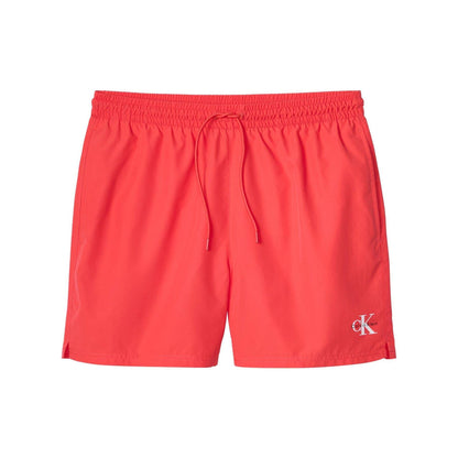 Red - Front - Calvin Klein Mens Logo Swim Shorts