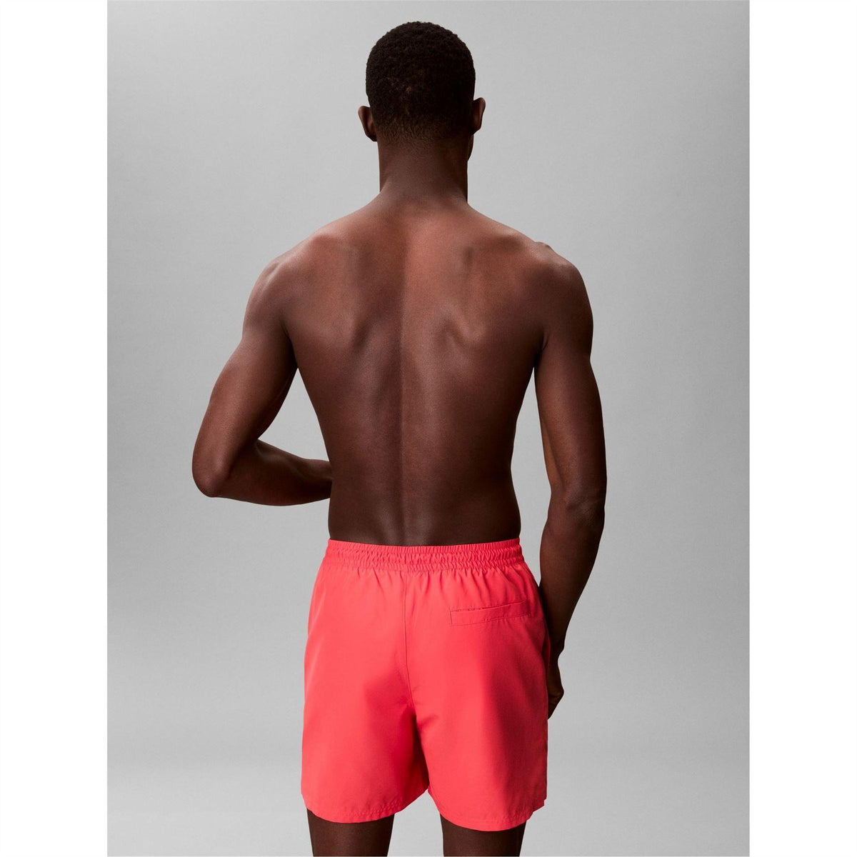 Red - Lifestyle - Calvin Klein Mens Logo Swim Shorts