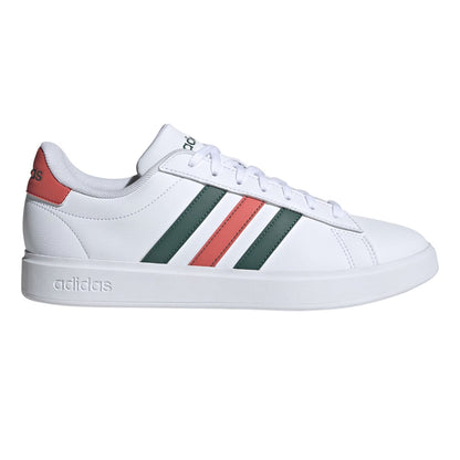 White-Green - Front - Adidas Womens-Ladies Grand Court 2.0 Stripes Trainers