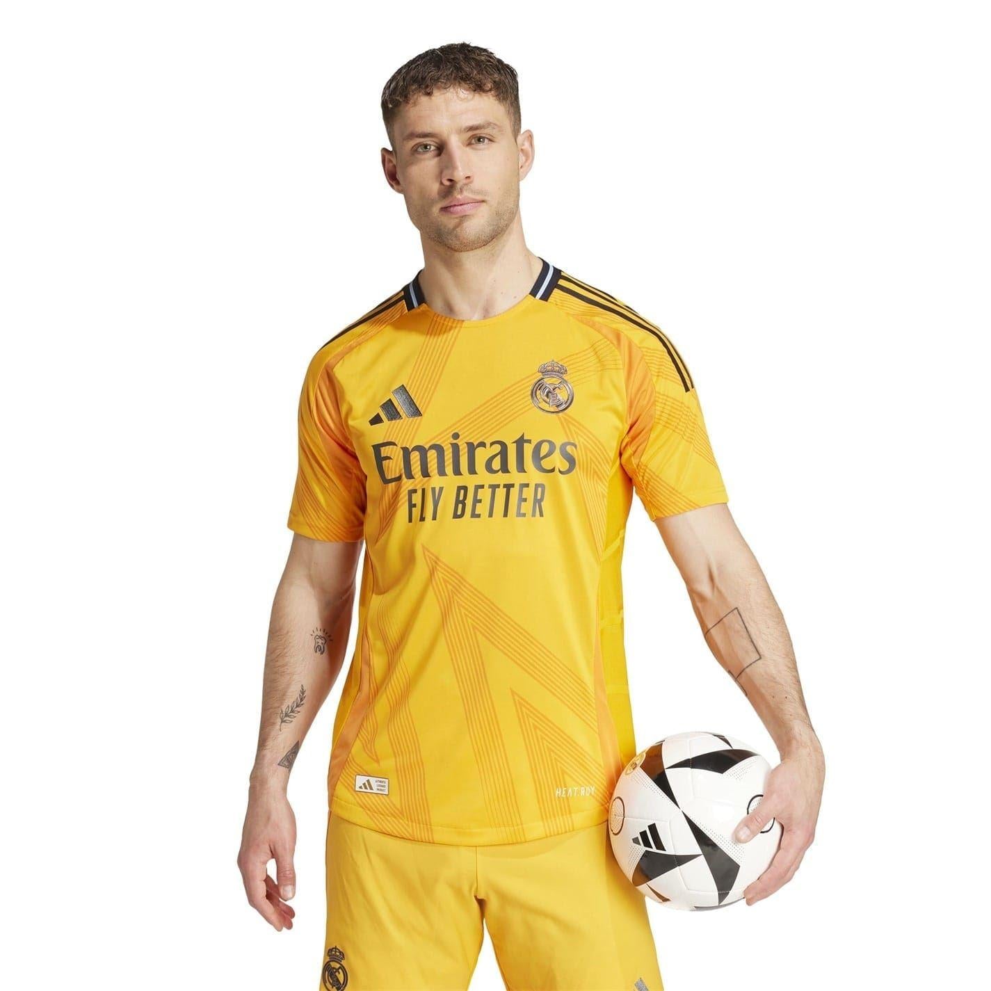Yellow - Lifestyle - Adidas Mens Authentic 24-25 Real Madrid CF Away Jersey