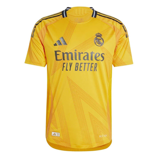 Yellow - Front - Adidas Mens Authentic 24-25 Real Madrid CF Away Jersey