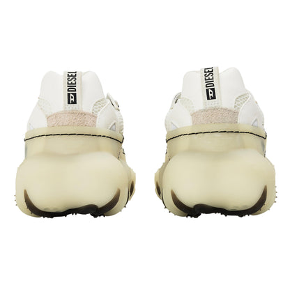 White - Back - Diesel Mens Prtype P1 Leather Trainers