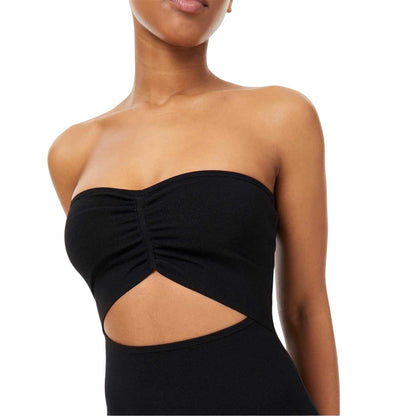 Black - Side - Jack Wills Womens-Ladies Knitted Bandeau Maxi Dress