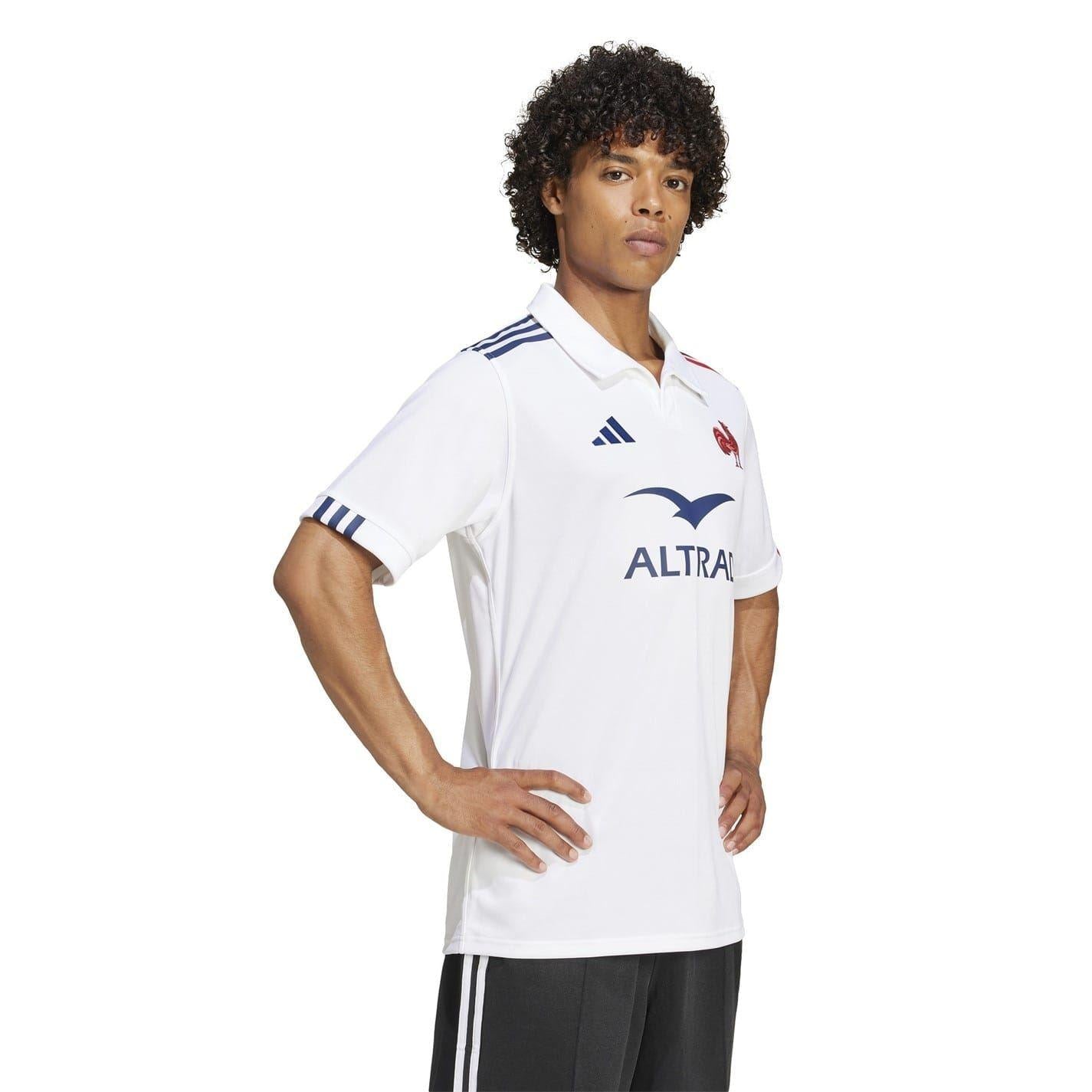 White - Pack Shot - Adidas Mens 2024 France FFR Rugby Away Shirt