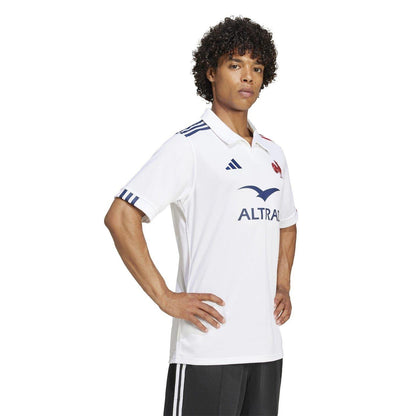 White - Pack Shot - Adidas Mens 2024 France FFR Rugby Away Shirt