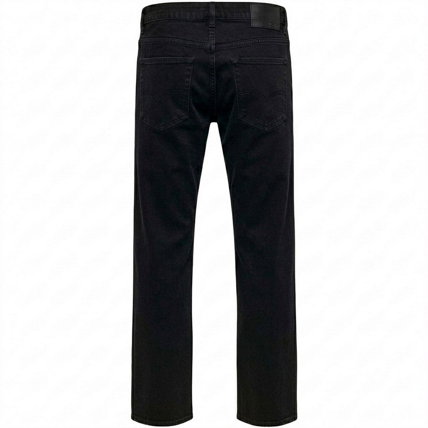 Black - Back - Only and Sons Mens Denim Straight Jeans