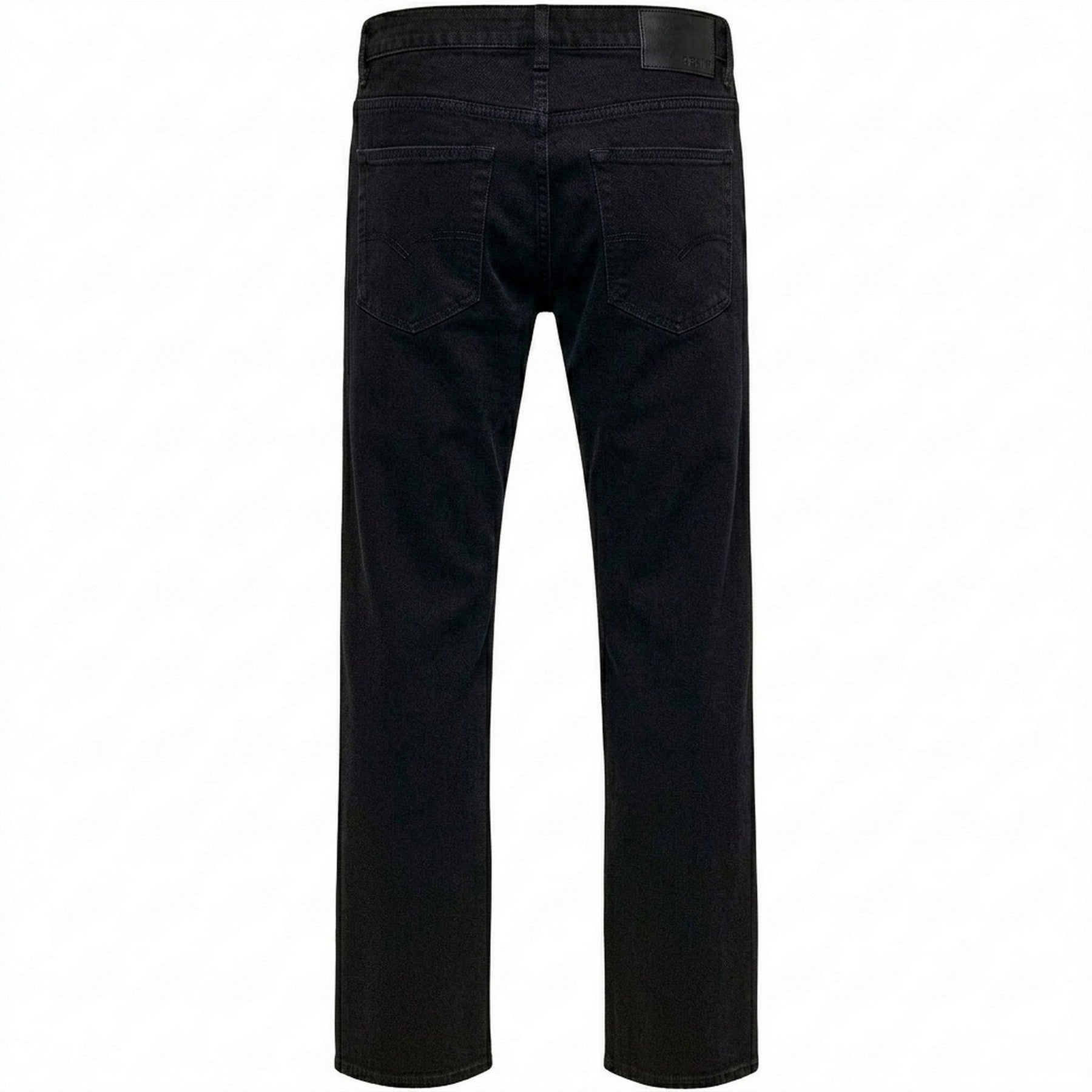 Black - Back - Only and Sons Mens Denim Straight Jeans