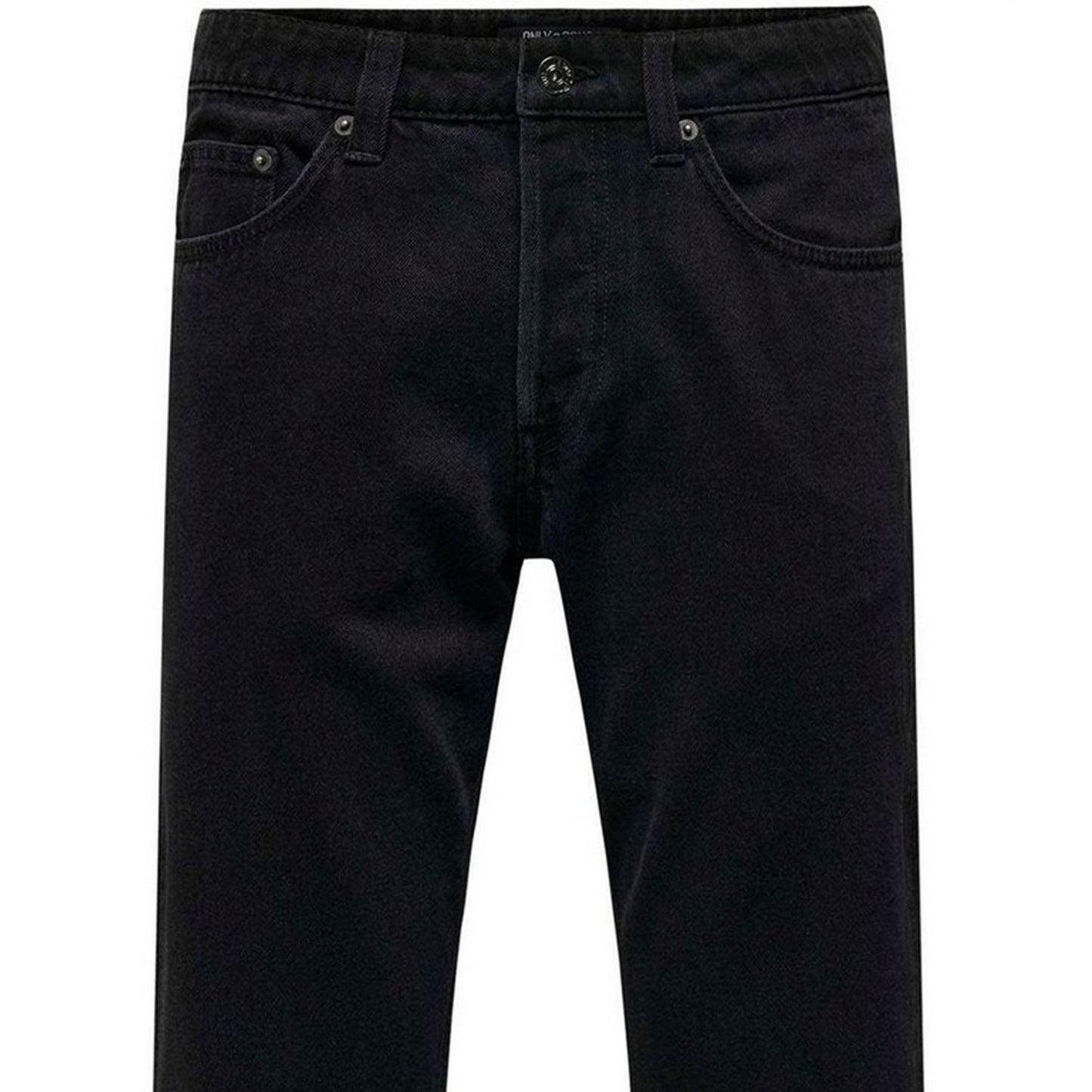 Black - Side - Only and Sons Mens Denim Straight Jeans