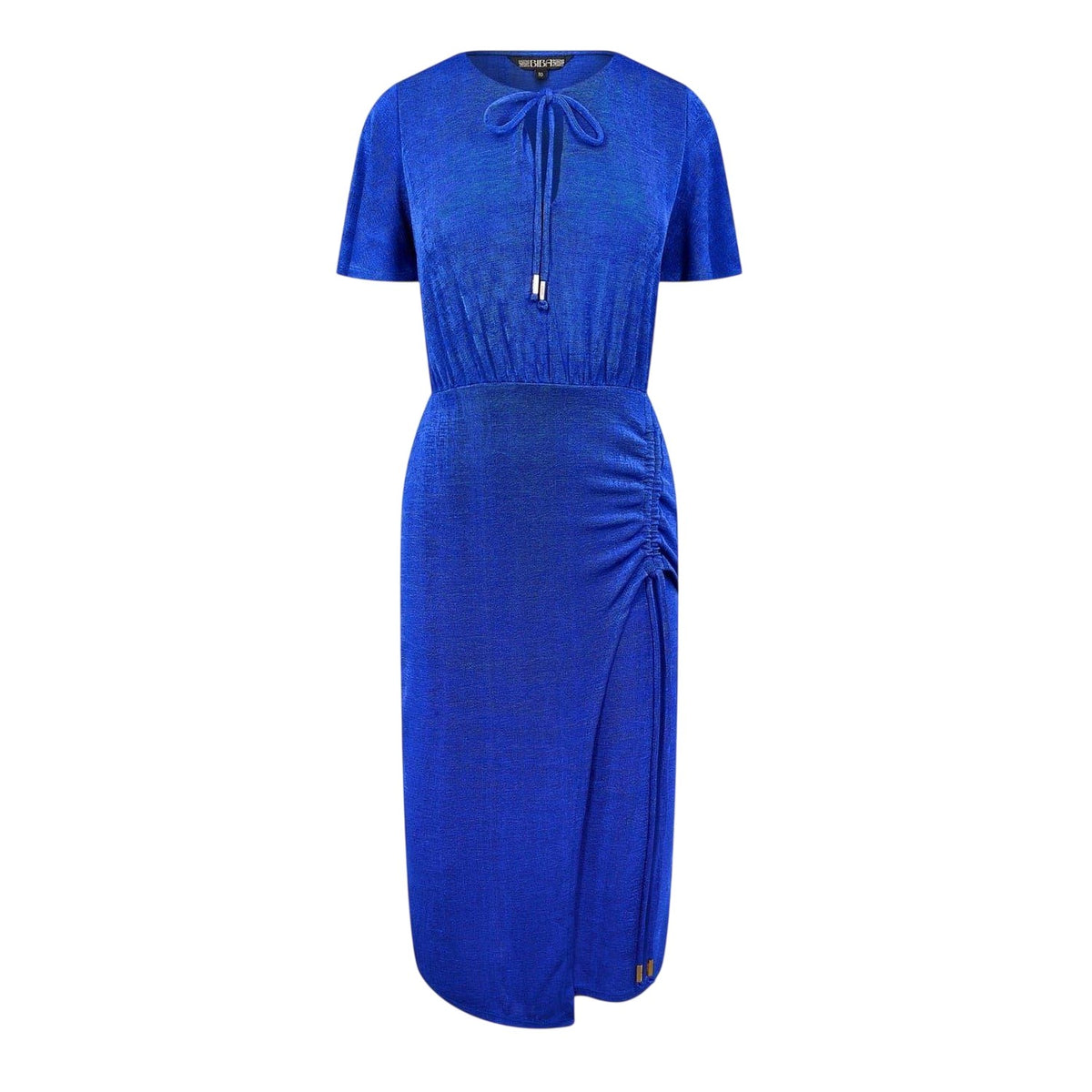 Blue - Front - Biba Womens-Ladies Jersey Keyhole Midi Dress