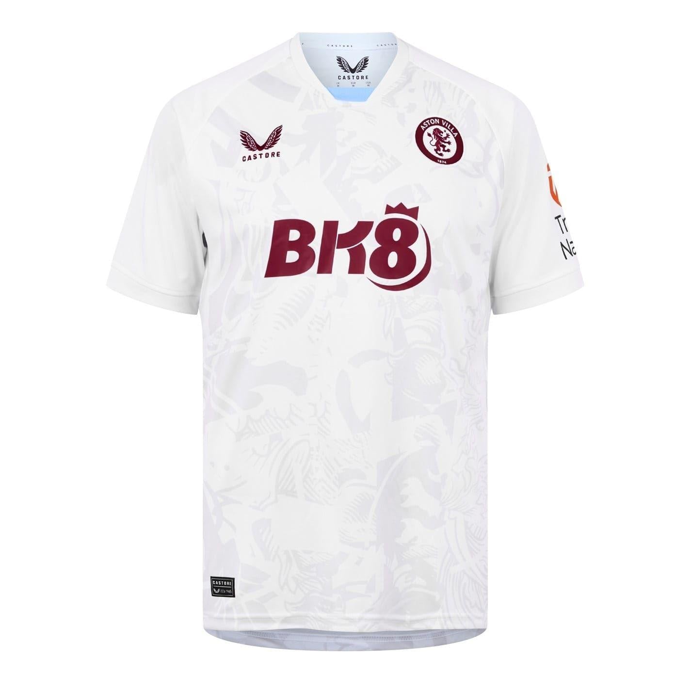 Brilliant White - Front - Castore Mens 2023-2024 Aston Villa FC Football Shirt