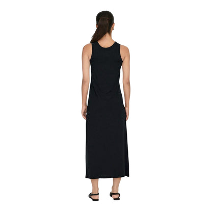 Black - Back - Only Womens-Ladies May Life Logo Crew Neck Sleeveless Maxi Dress