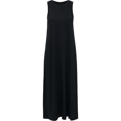 Black - Front - Only Womens-Ladies May Life Logo Crew Neck Sleeveless Maxi Dress