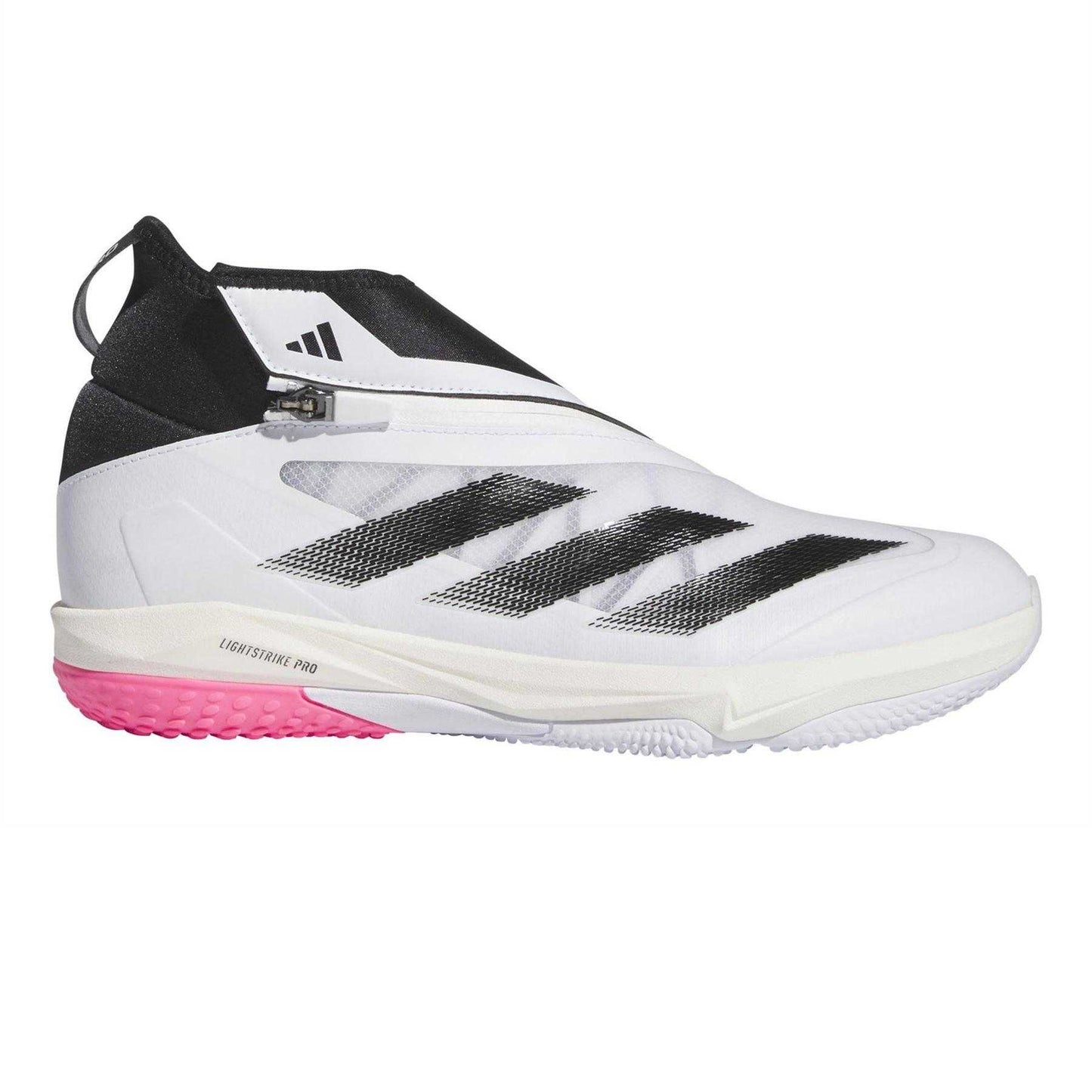 White - Front - Adidas Mens Impact + Side Zip Baseball Shoes