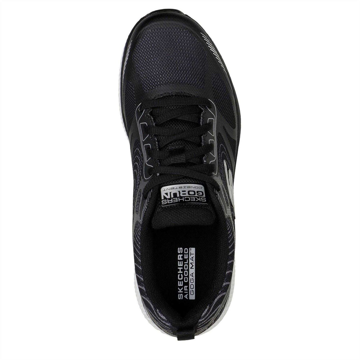 Black-Silver - Side - Skechers Womens-Ladies Gorun Consistent Trainers