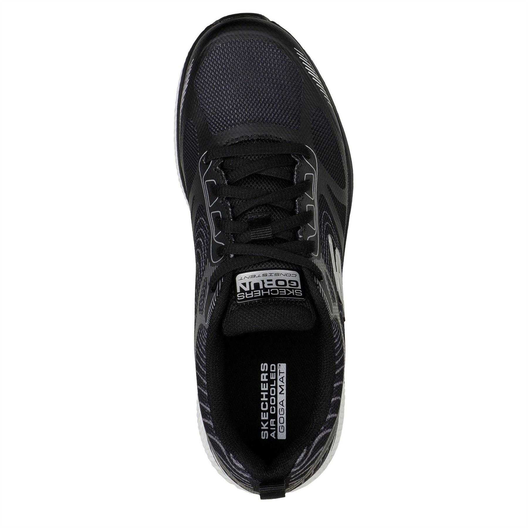 Black-Silver - Side - Skechers Womens-Ladies Gorun Consistent Trainers