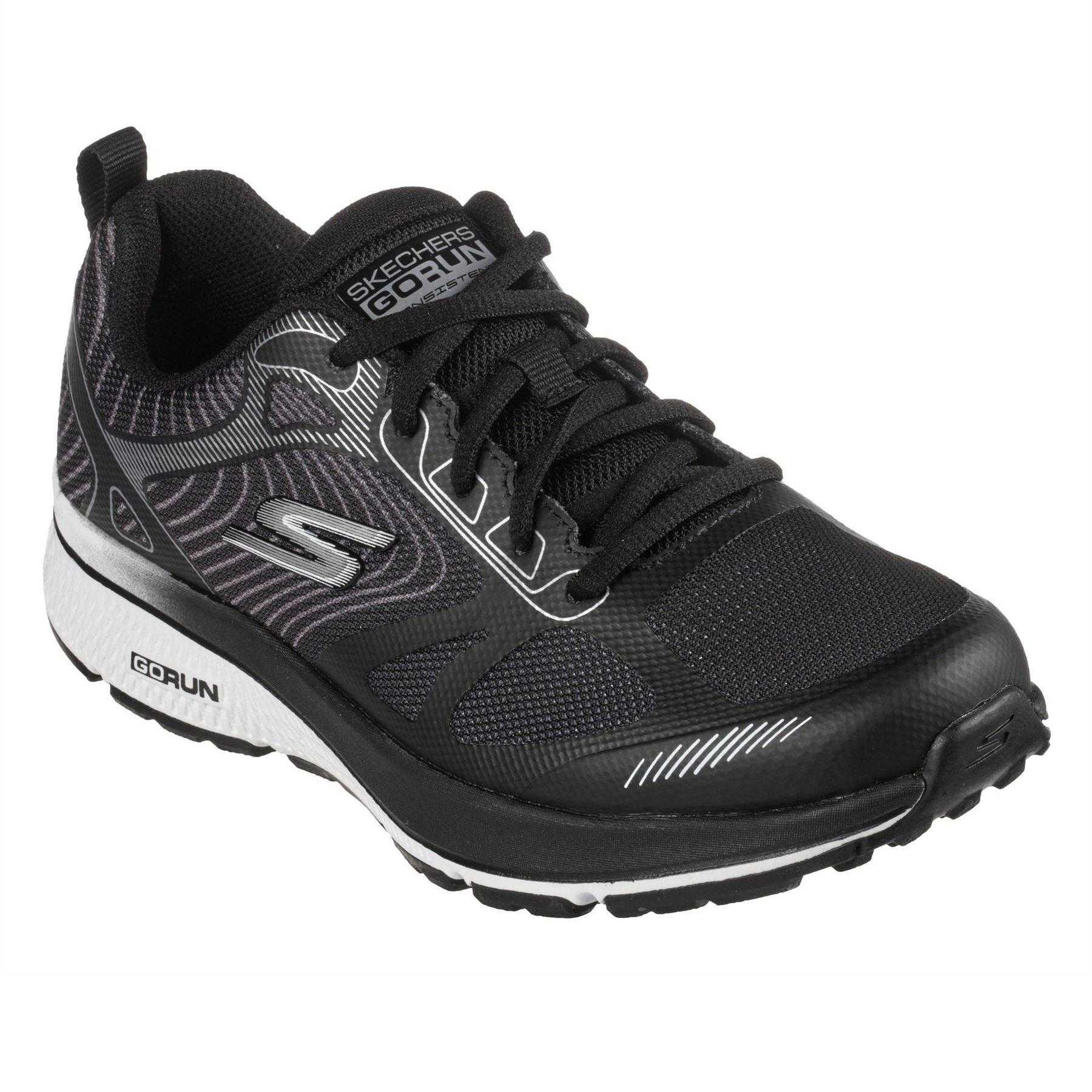 Black-Silver - Pack Shot - Skechers Womens-Ladies Gorun Consistent Trainers