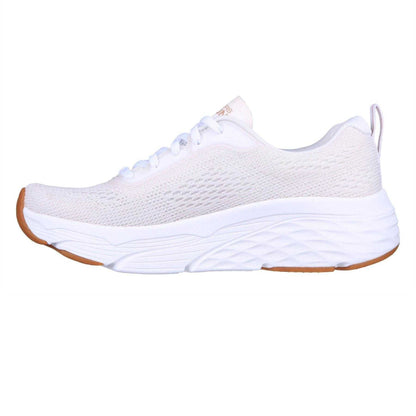 White-Rose Gold - Side - Skechers Womens-Ladies Max Cushioning Elite Trainers