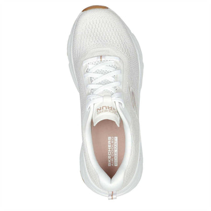 White-Rose Gold - Lifestyle - Skechers Womens-Ladies Max Cushioning Elite Trainers