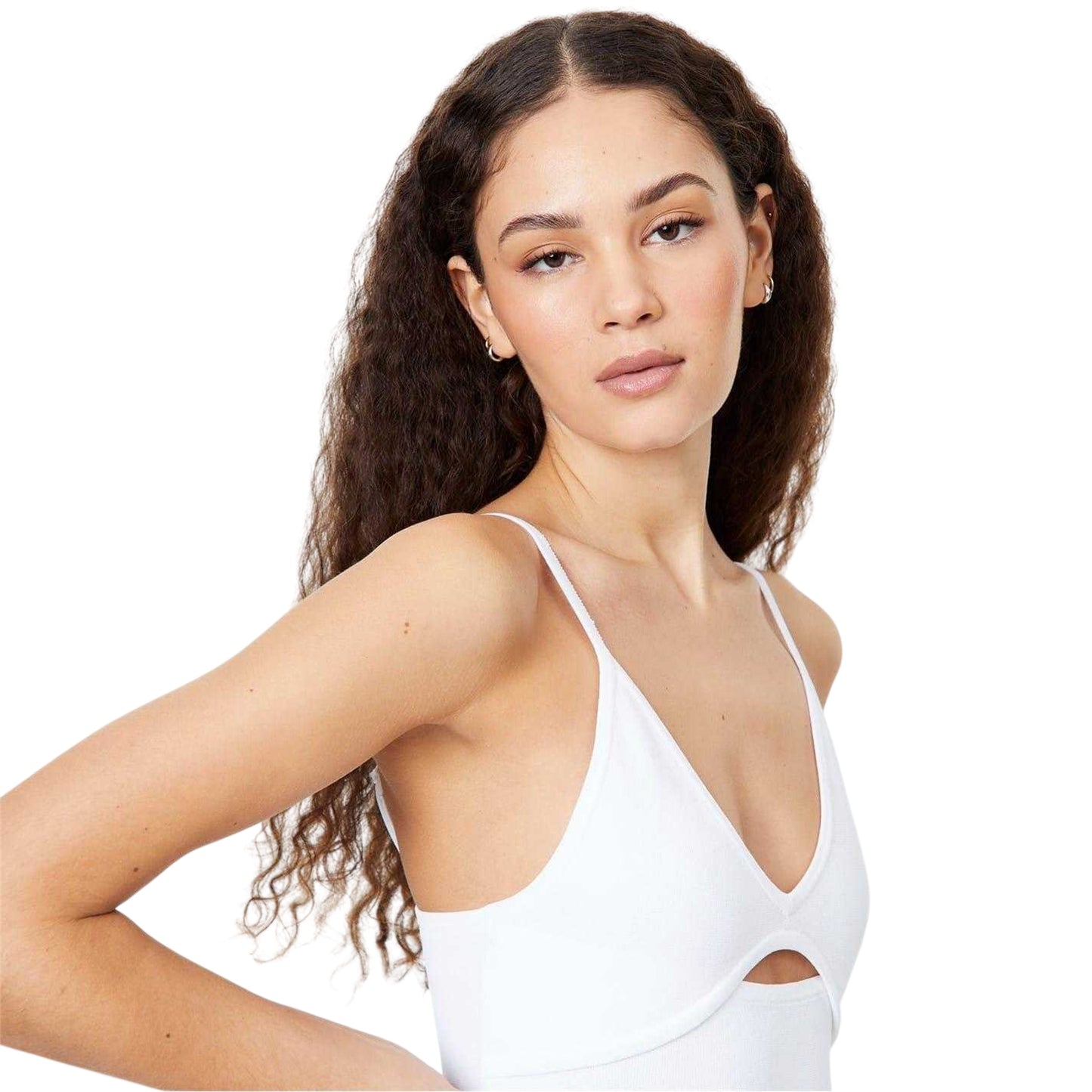 Vintage White - Side - Jack Wills Womens-Ladies Cut Out Spaghetti Strap Midi Dress