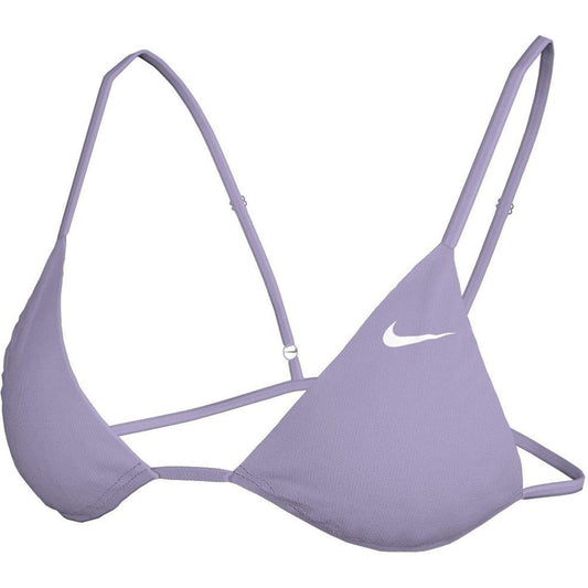 Hydrangea - Front - Nike Womens-Ladies Logo Bikini Top