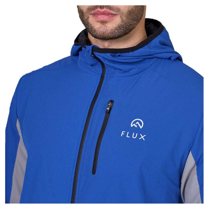 Black-Cobalt - Back - Flux Active Mens Versatility Hooded Jacket