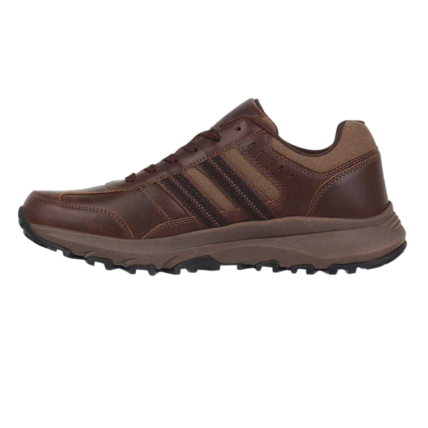 Brown - Side - Slazenger Mens Along Sleeve Memory Foam Walking Shoes