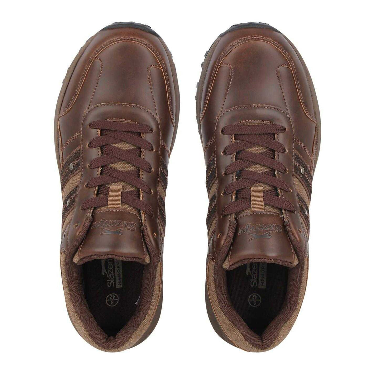 Brown - Lifestyle - Slazenger Mens Along Sleeve Memory Foam Walking Shoes