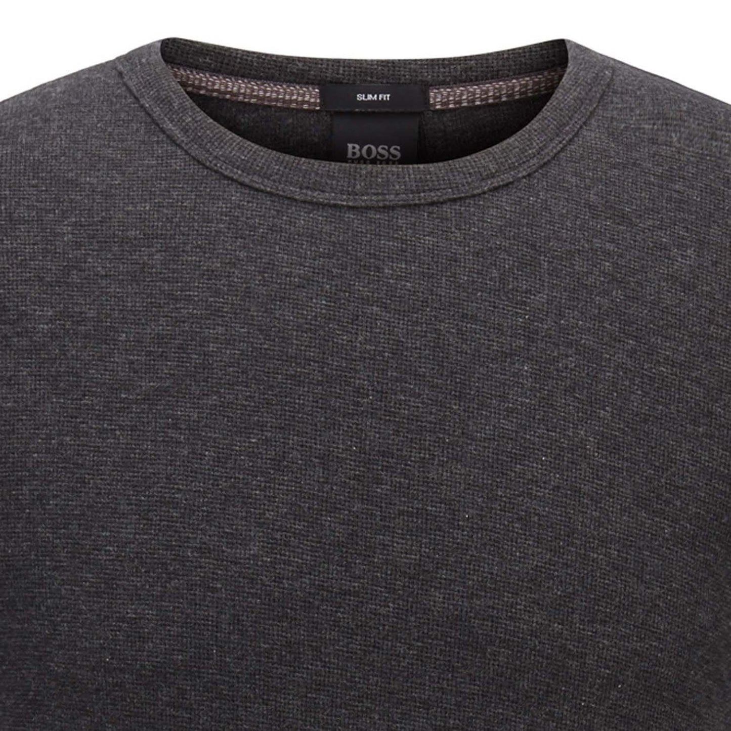 Black Heather - Side - Boss Mens Tempest Long-Sleeved T-Shirt