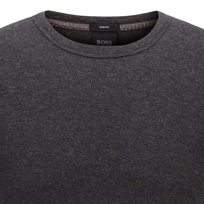 Black Heather - Side - Boss Mens Tempest Long-Sleeved T-Shirt