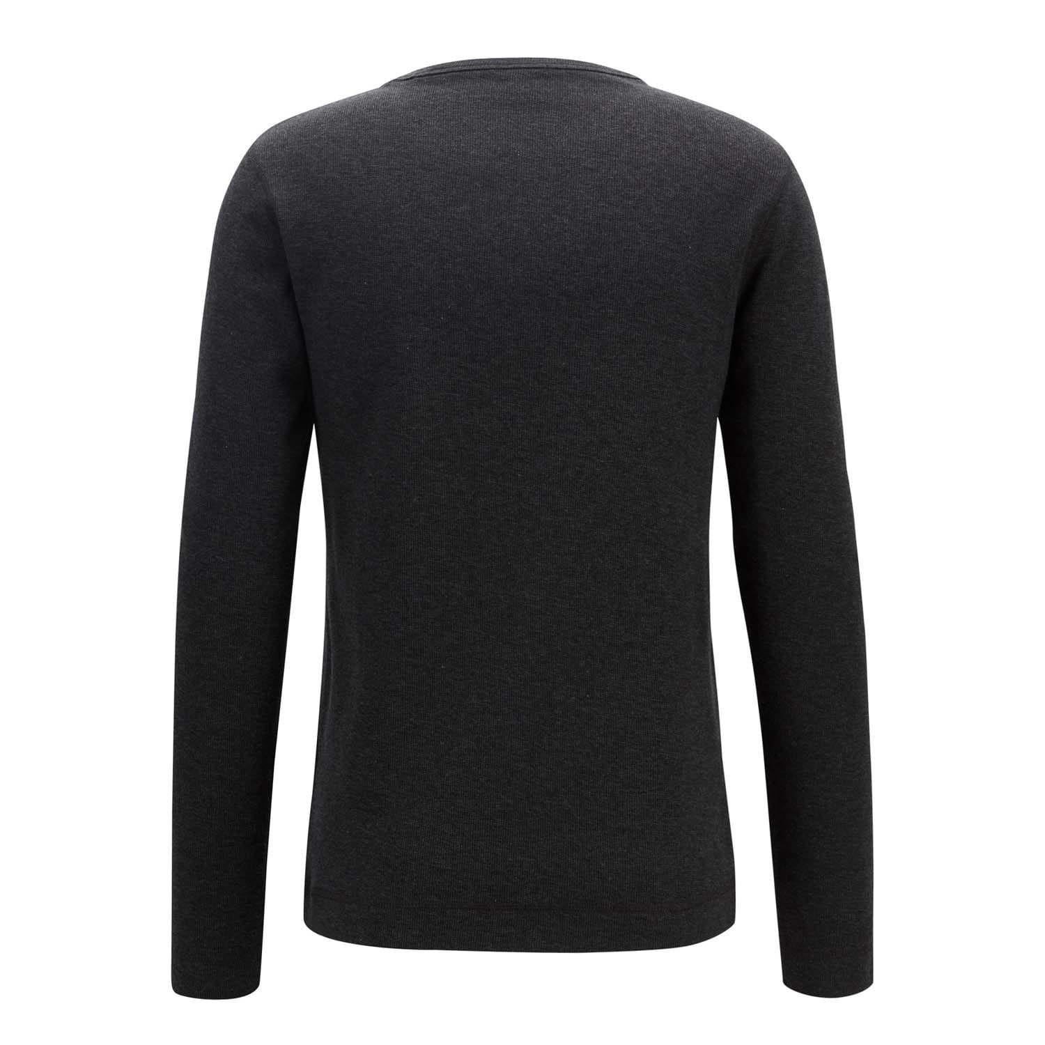 Black Heather - Back - Boss Mens Tempest Long-Sleeved T-Shirt