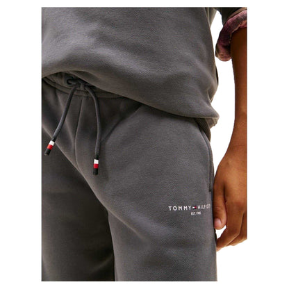 Washed Black - Back - Tommy Hilfiger Childrens-Kids Crew Neck Long-Sleeved Co-ord Set