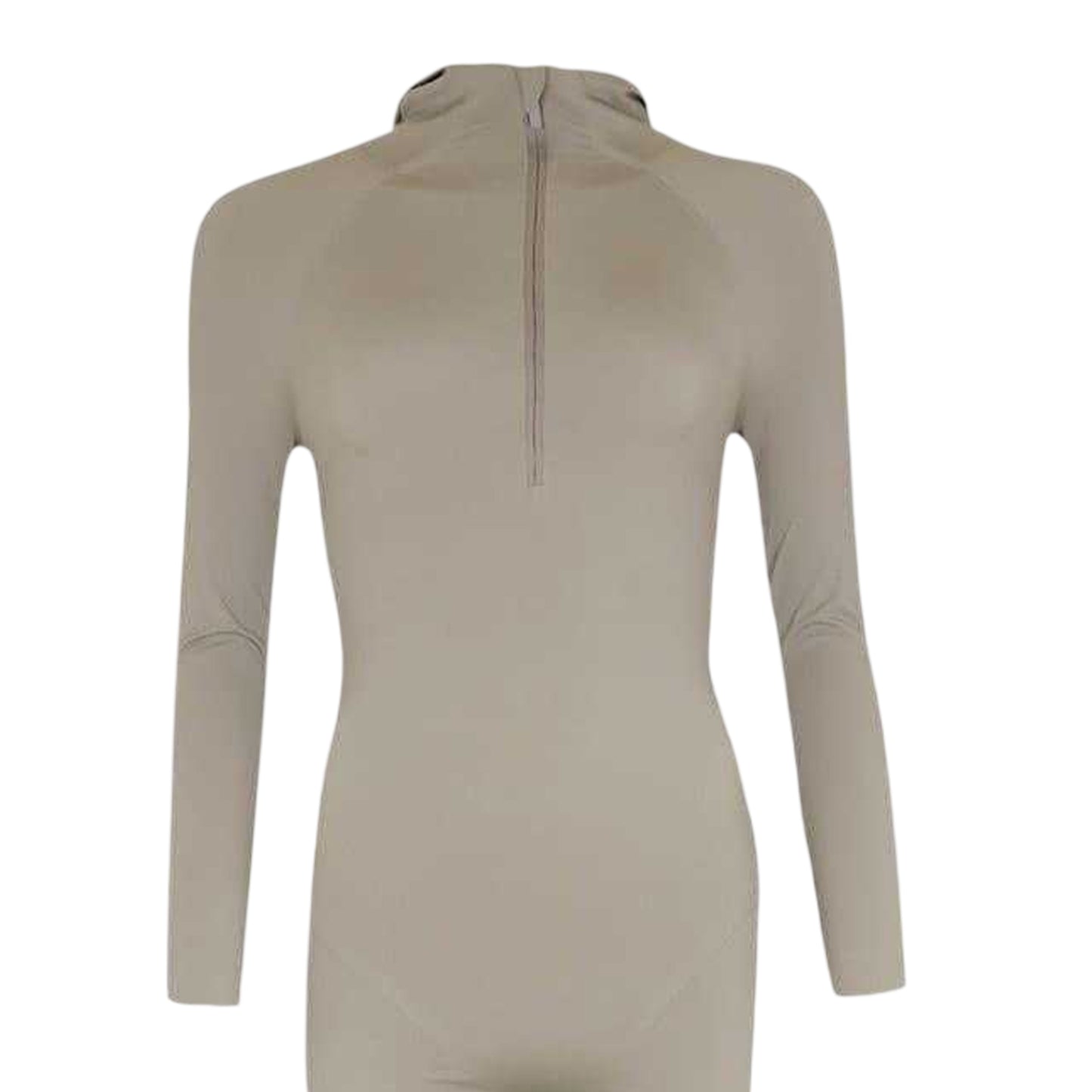 Clay - Back - Adidas Womens-Ladies Plain Zip Neck Long-Sleeved Jumpsuit