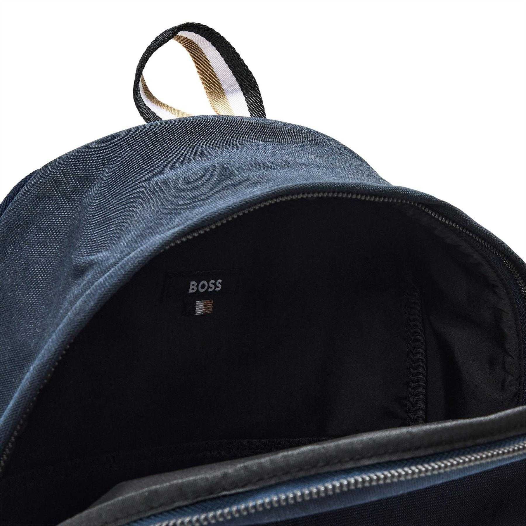 Navy - Side - Boss Pixel Logo 15L Backpack