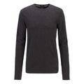 Black Heather - Front - Boss Mens Tempest Long-Sleeved T-Shirt